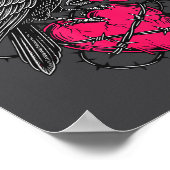 F Caw F Crow Anti Valentine's Day Dark Gothic Brok ポスター (角)