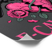 F Caw F Crow Anti Valentine's Day Dark Gothic Brok ポスター (角)