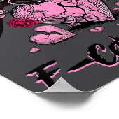 F Caw F Crow Anti Valentine's Day Dark Gothic Brok ポスター (角)