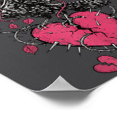 F Caw F Crow Anti Valentine's Day Dark Gothic Brok ポスター (角)