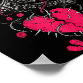 F Caw F Crow Anti Valentine's Day Dark Gothic Brok ポスター (角)