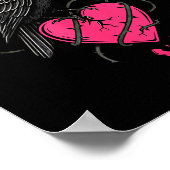 F Caw F Crow Anti Valentine's Day Dark Gothic Brok ポスター (角)