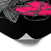 F Caw F Crow Anti Valentine's Day Dark Gothic Brok ポスター (角)