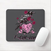 F Caw F Crow Anti Valentine's Day Dark Gothic Brok マウスパッド (マウス)
