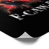 F-Caw-F Crow Bird Raven Gothic Meme ポスター (角)