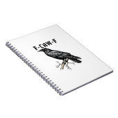 F Caw F Crow, F-Caw-F Cute Bird Saying Meme ノートブック (右側)