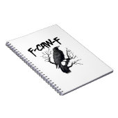 F Caw F Crow, F-Caw-F Funny Bird Saying Meme ノートブック (右側)