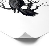 F Caw F Crow, F-Caw-F Funny Bird Saying Meme ポスター (角)