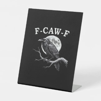 F-Caw-F Crow Funny Crow F-Caw-F Gear Creative Styl 台座サイン