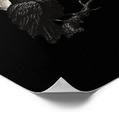 F-Caw-F Crow Funny Crow F-Caw-F Gear Minimal Clean ポスター (角)