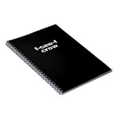 F-Caw-F Crow Funny Crow Retro Classic ノートブック (右側)