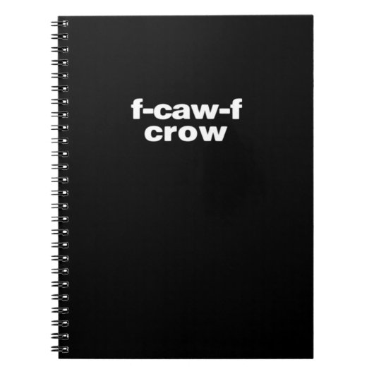 F-Caw-F Crow Funny Crow Retro Classic ノートブック (正面)
