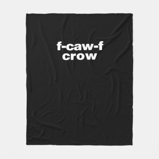 F-Caw-F Crow Funny Crow Retro Classic フリースブランケット (正面)