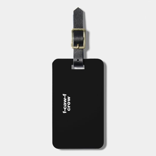 F-Caw-F Crow Funny Crow Retro Classic ラゲッジタグ (正面縦)