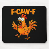 F-caw-f Crow Funny Fcawf Black Bird Chicken Meme G マウスパッド (正面)