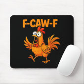 F-caw-f Crow Funny Fcawf Black Bird Chicken Meme G マウスパッド (マウス)