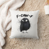 F-Caw-F Crow Funny Raven Bird Lovers Creative Styl クッション (ブランケット)