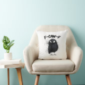 F-Caw-F Crow Funny Raven Bird Lovers Creative Styl クッション (椅子)