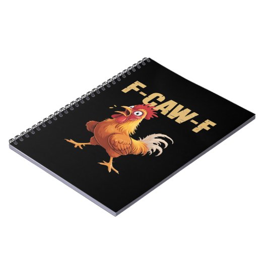 F-Caw-F Crow Gothic Funny Humor ノートブック (左側)