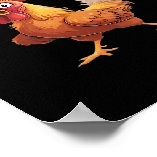 F-Caw-F Crow Gothic Funny Humor ポスター (角)