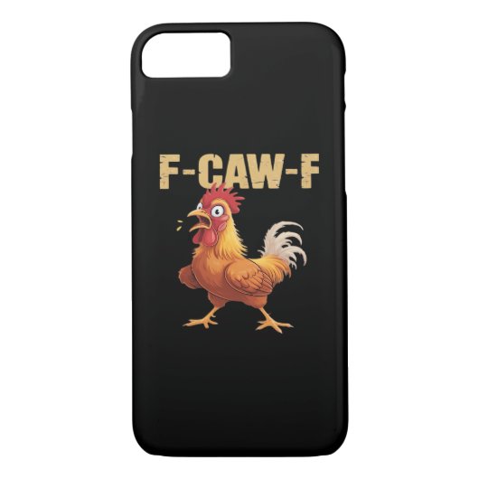 F-Caw-F Crow Gothic Funny Humor Case-Mate iPhoneケース (裏面)