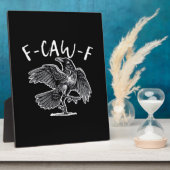 F-Caw-F Crow Gothic Humor Funny フォトプラーク (側面)