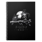 F-Caw-F Crow Halloween Witch F-Caw-F ノートブック (正面)