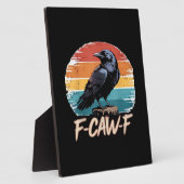 F-Caw-F Crow Humor Funny Gothic Retro Classic フォトプラーク (側面)