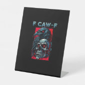 F-Caw-F Crow Humorous Graphic 台座サイン (正面)