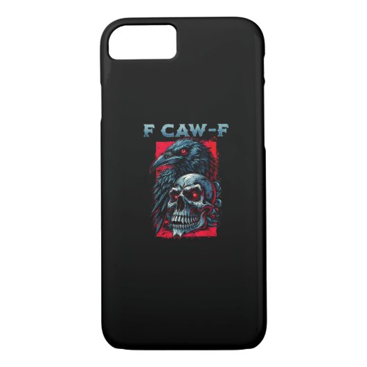 F-Caw-F Crow Humorous Graphic Case-Mate iPhoneケース (裏面)