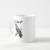 F Caw F Crow Lover Raven Meme Classic Style コーヒーマグカップ (正面左)
