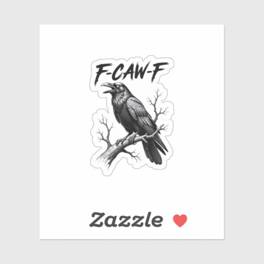 F Caw F Crow Lover Raven Meme Classic Style シール (シート)