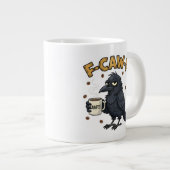 F-CAW-F Crow Mug | Funny F Caw F Coffee Mug  ジャンボコーヒーマグカップ (正面右)