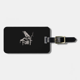 F-Caw-F Crow Pun Funny Bird Cawing Grunge Back ラゲッジタグ