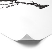 F-Caw-F Crow Pun Funny Bird Cawing Grunge Creative ポスター (角)