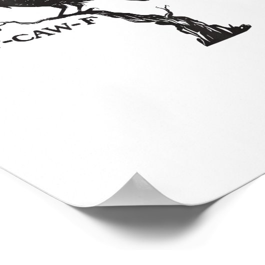 F-Caw-F Crow Pun Funny Bird Cawing Grunge Creative ポスター (角)