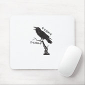 F-Caw-F Crow Pun Funny Bird Cawing Grunge Creative マウスパッド (マウス)