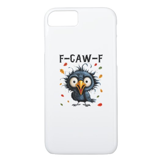 F-Caw-F Crow Pun Funny Bird Cawing Grunge Hallowee Case-Mate iPhoneケース (裏面)