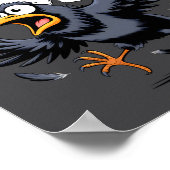 F-caw-f Crow Quote Meme - Funny Christmas Raven Hu ポスター (角)