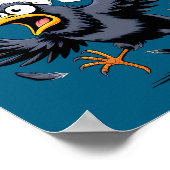 F-caw-f Crow Quote Meme - Funny Christmas Raven Hu ポスター (角)