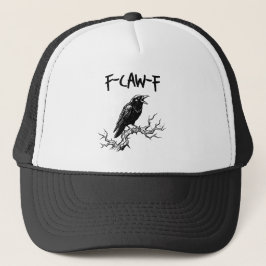 F-Caw-F Crow Raven Pun キャップ