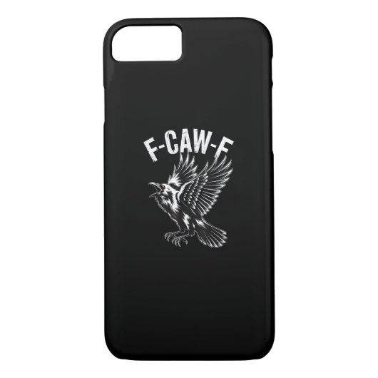 F-Caw-F Crow Retro Classic Case-Mate iPhoneケース (裏面)