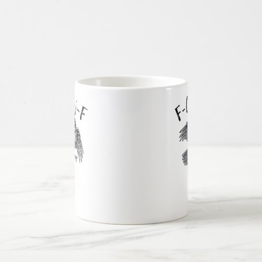 F Caw F Crow Retro Classic Style コーヒーマグカップ (中央)