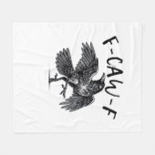 F Caw F Crow Retro Classic Style フリースブランケット (正面(横))