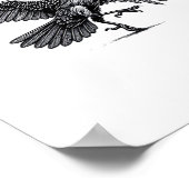 F Caw F Crow Retro Classic Style ポスター (角)