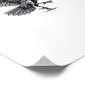 F Caw F Crow Retro Classic Style ポスター (角)