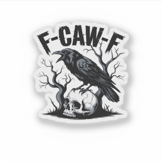 F Caw F Essential Minimal Clean Design シール (正面)