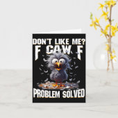 F Caw F Funny Angry Chicken Don't Like Me Problem カード (黄色い花)