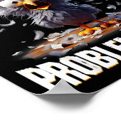 F Caw F Funny Angry Chicken Don't Like Me Problem ポスター (角)