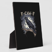 F Caw F Funny Bird Crow Creative Casual Design フォトプラーク (側面)
